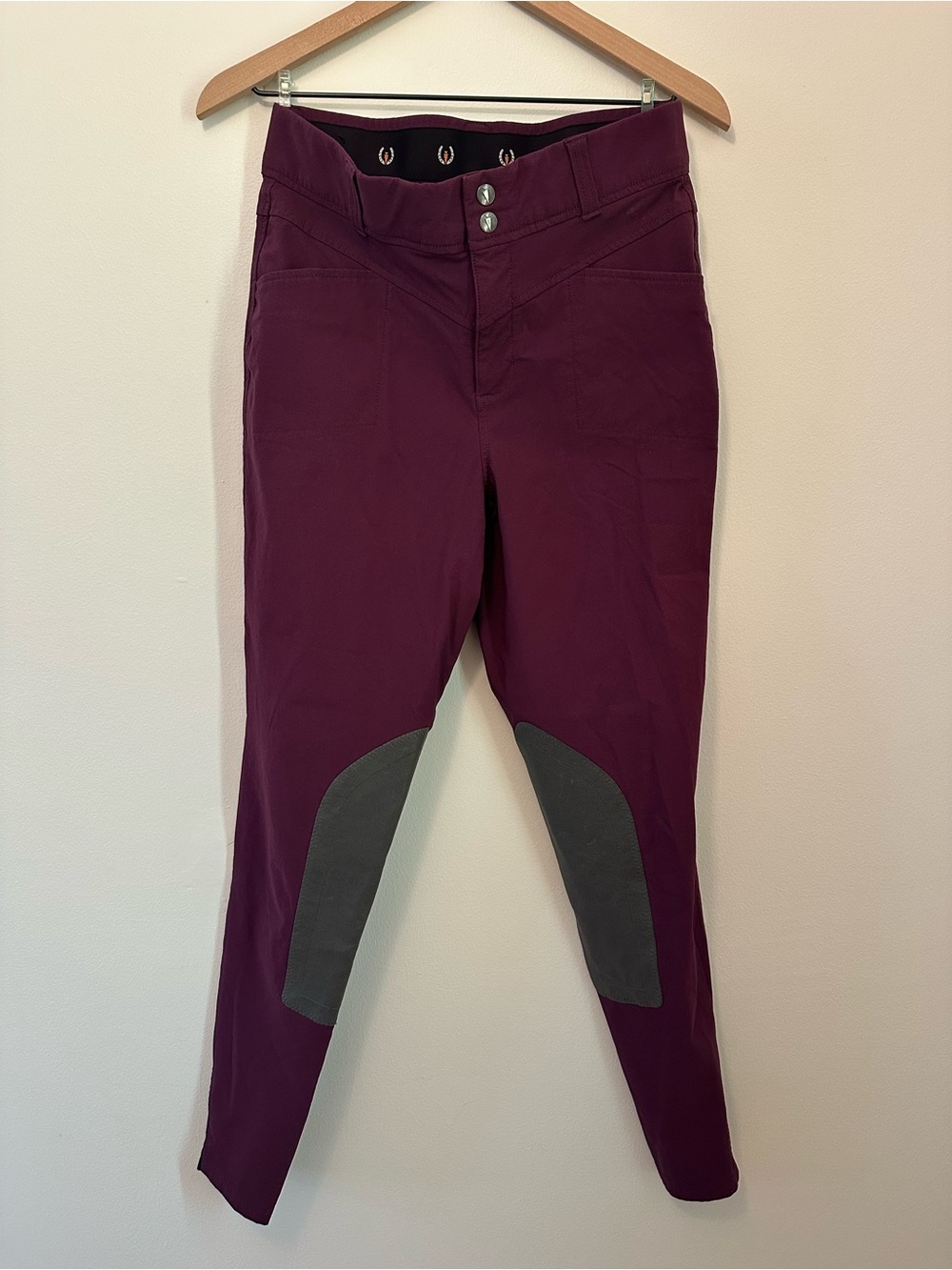 Kerrits Crossover II® Knee Patch Equestrian Riding Breech Pants in Purple